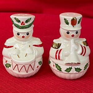 🎄 Vintage Lenox Toy Soldier Salt & Pepper Shakers. Porcelain & In Original Box.